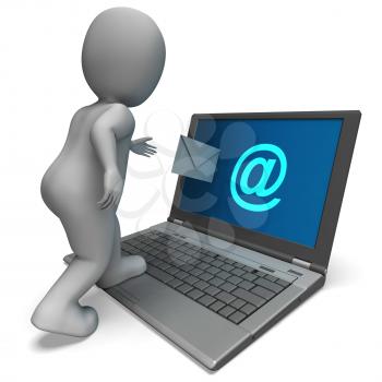 Email Sign On Laptop Showing E-mail Mailing