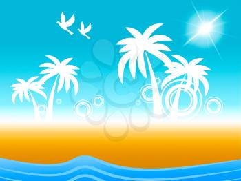 Tropical Island Meaning Flock Of Birds And Flock Of Birds