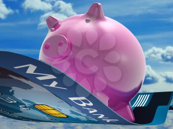 Flying Pig Showing Savings Bank Flying Rates