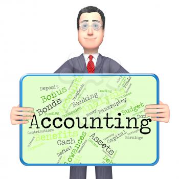 Accounting Words Showing Balancing The Books And Wordcloud Taxes 