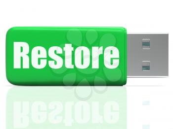 Restore Pen drive Showing Data Security Backup And Restoration