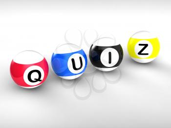 Quiz Word Showing Test Questionnaire Or Quizzing