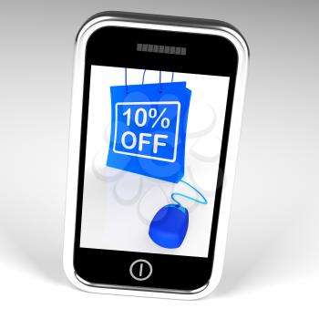 Ten Percent Off Bag Displaying Online10 Sales and Discounts