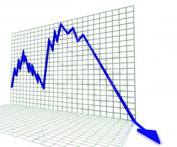 Blue Graph Showing Sales Or Profit