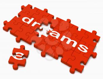Dreams Sign Showing Hope, Desires And Ambition