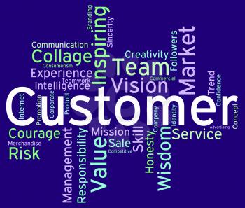 Customer Words Showing Shoppers Consumers And Consumer 