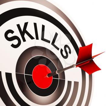 Skills Target Showing Aptitude, Competence And Abilities