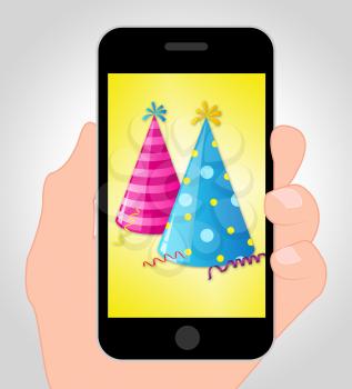 Party Hats Online Showing Festive Celebrating And Web
