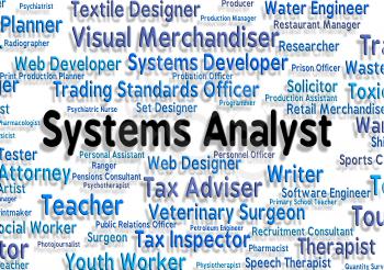 Systems Analyst Indicating Analysts Occupation And Analysers