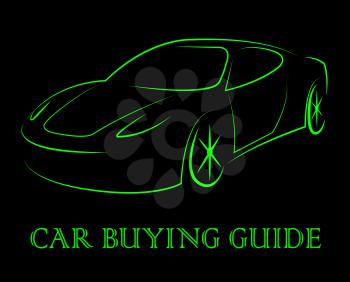 Car Buying Guide Showing Purchase Vehicles And Guides