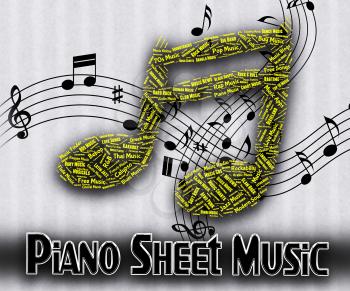 Piano Sheet Music Showing Sound Tracks And Books