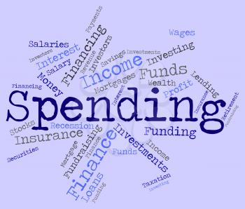 Spending Word Meaning Buy Shop And Wordcloud 