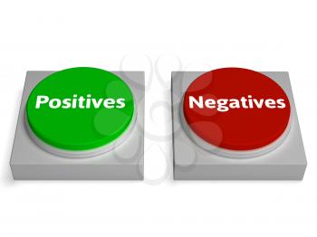 Positives Negatives Buttons Showing Analysis Or Examine
