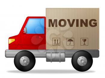 Moving House Indicating Change Of Address And Buy New Home