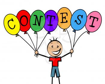 Contest Balloons Showing Male Toddlers And Children