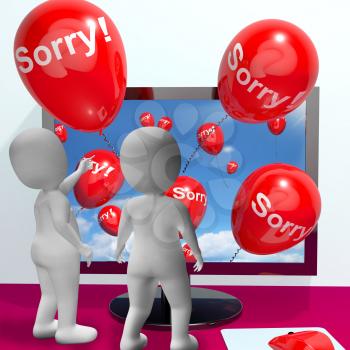 Sorry Balloons From Computer Show Online Apology Or Remorse