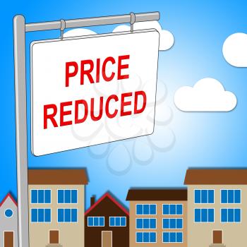 House Price Reduced Representing Properties Promotion And Save