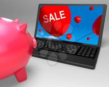 Sale Laptop Showing Online Reduced Prices And Bargains