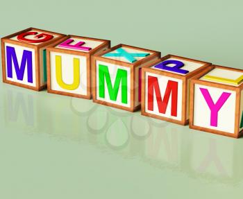 Mummy Blocks Meaning Mum Parenthood And Children