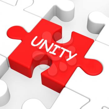Unity Puzzle Showing Team Teamwork Or Collaboration