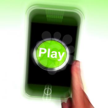 Play Mobile Showing Internet Recreation And Entertainment