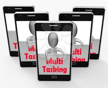 Multitasking Phone Meaning Doing  Multiple Tasks Simultaneously