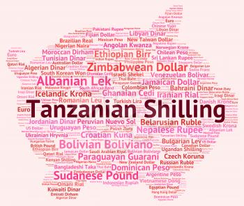 Tanzanian Shilling Representing Currency Exchange And Word