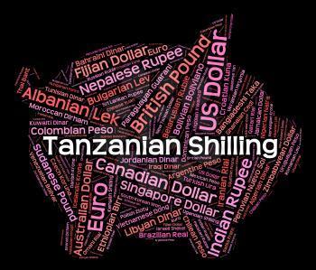Tanzanian Shilling Representing Worldwide Trading And Word