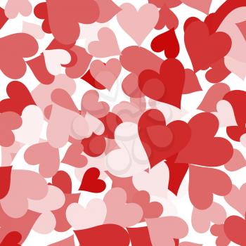 Paper Hearts Shapes Background Showing Love Romance And Valentines