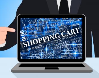 Shopping Cart Meaning Payment Trolley And Buy