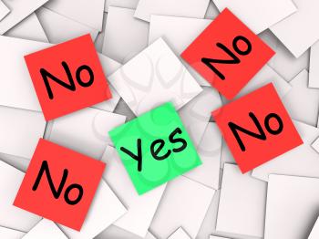 Yes No Post-It Notes Meaning Positive Or Declining