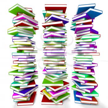Stacks Of Books Represent Learning And Education 