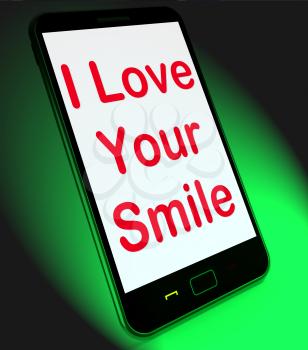 I Love Your Smile On Mobile Meaning Happy Smiley Expression