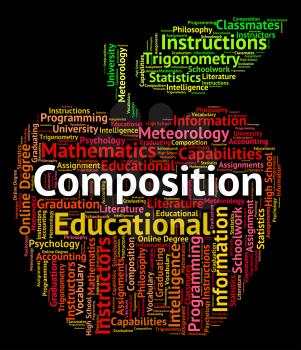 Composition Word Indicating Handwriting Publish And Novel