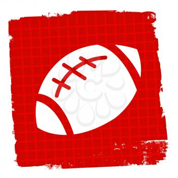 Rugby Ball Showing Sport Symbol And League