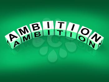 Ambition Blocks Showing Targets Ambitions and Aspiration