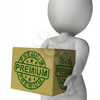 Premium Stamp On Box Showing Excellent Superior Premium Product