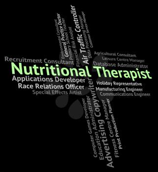 Nutritional Therapist Indicating Word Hire And Jobs
