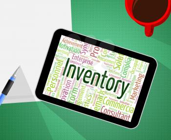 Inventory Word Meaning Products Stock And Text