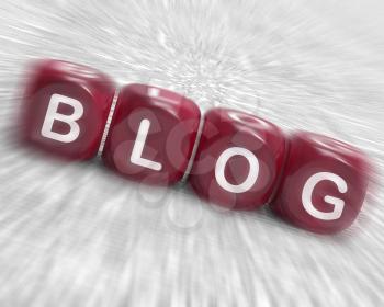 Blog Dice Displaying Writing News Marketing Or Opinion