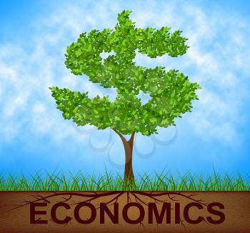 Economics Tree Meaning American Dollars And Savings