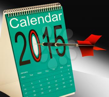 2015 Schedule Calendar Showing Two Thousand Fifteen