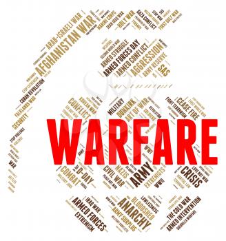 Warfare Word Indicating Military Action And Battles