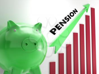 Raising Pension Chart Shows Personal Growth Or Successful Balance