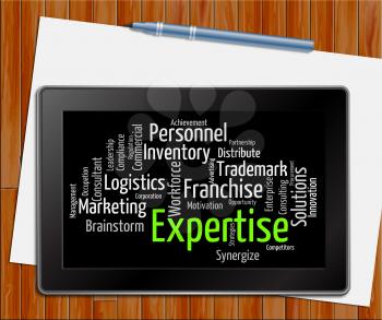 Expertise Word Representing Excellence Capabilities And Experts Tablet