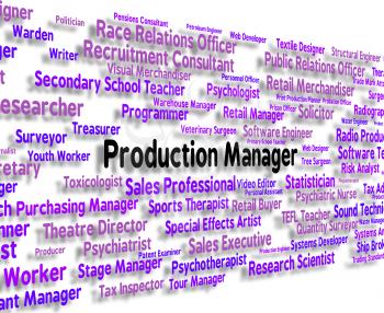 Production Manager Indicating Employee Principal And Management