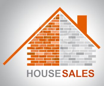 House Sales Representing Commerce Retail And Household