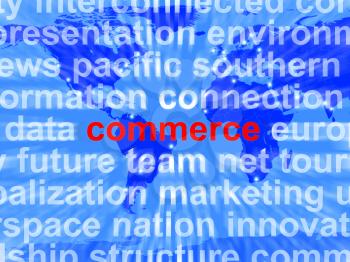 Commerce Word Showing Business Of Buying And Selling