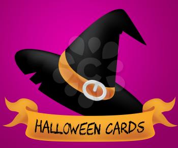 Halloween Cards Meaning Trick Or Treat And Greeting Ghost