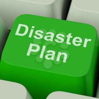 Disaster Plan Key Showing Emergency Crisis Protection